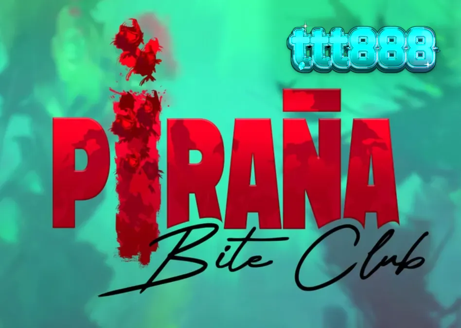 Piranha Bite Club slot machine interface with retro pin-up art and tropical theme